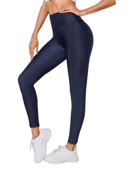 Womens Disco Leggings Ladies High Waisted Shiny Dance Trouser Club Wear Pants UK - Image 2 of 4