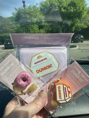 Dunkin x Stoney Clover Lane 2026 Summer Bundle Cup Sleeve Straw Toppers Limited