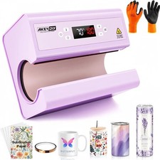 Auto Tumbler Heat Press Machine 11-30oz Sublimation Mug Heat Press with Gloves