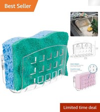 Durable Plastic Sponge Holder with Open Design Suction Cups for Easy Access
