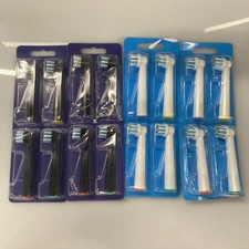 2 X 8 Pack, Black And White Electric Toothbrush Heads Replacement, 16 Pcs