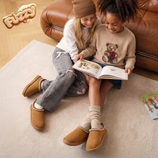 Girls Boys Warm Slippers Kids Fuzzy House Shoes Indoor Outdoor Casual