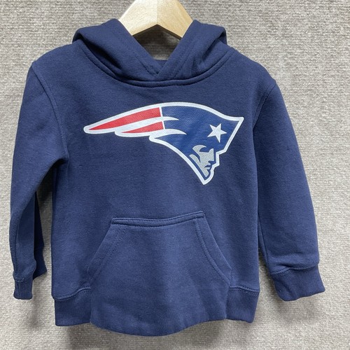 Felpa con cappuccio NFL Team Apparel bambino New England Patriots blu navy taglia 2t - Foto 1 di 7