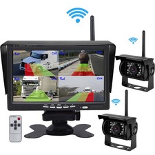 1080P Digital Wireless Backup Camera 7" BSD Car Monitor for Trailer Truck RV Van