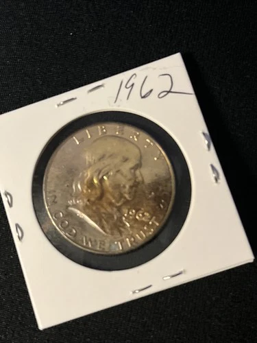 1962 Franklin Half Dollar Proof Great Eye Appeal -toning   3