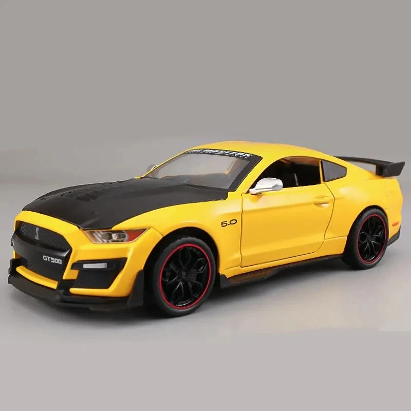 1:24 Scale Model For Ford Mustang Shelby GT500 Alloy Sports Car Diecasts Metal - Image 3 of 4