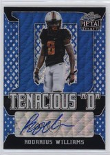 2021 Leaf Metal Draft Tenacious D Blue Wave /30 Rodarius Williams Auto nd3