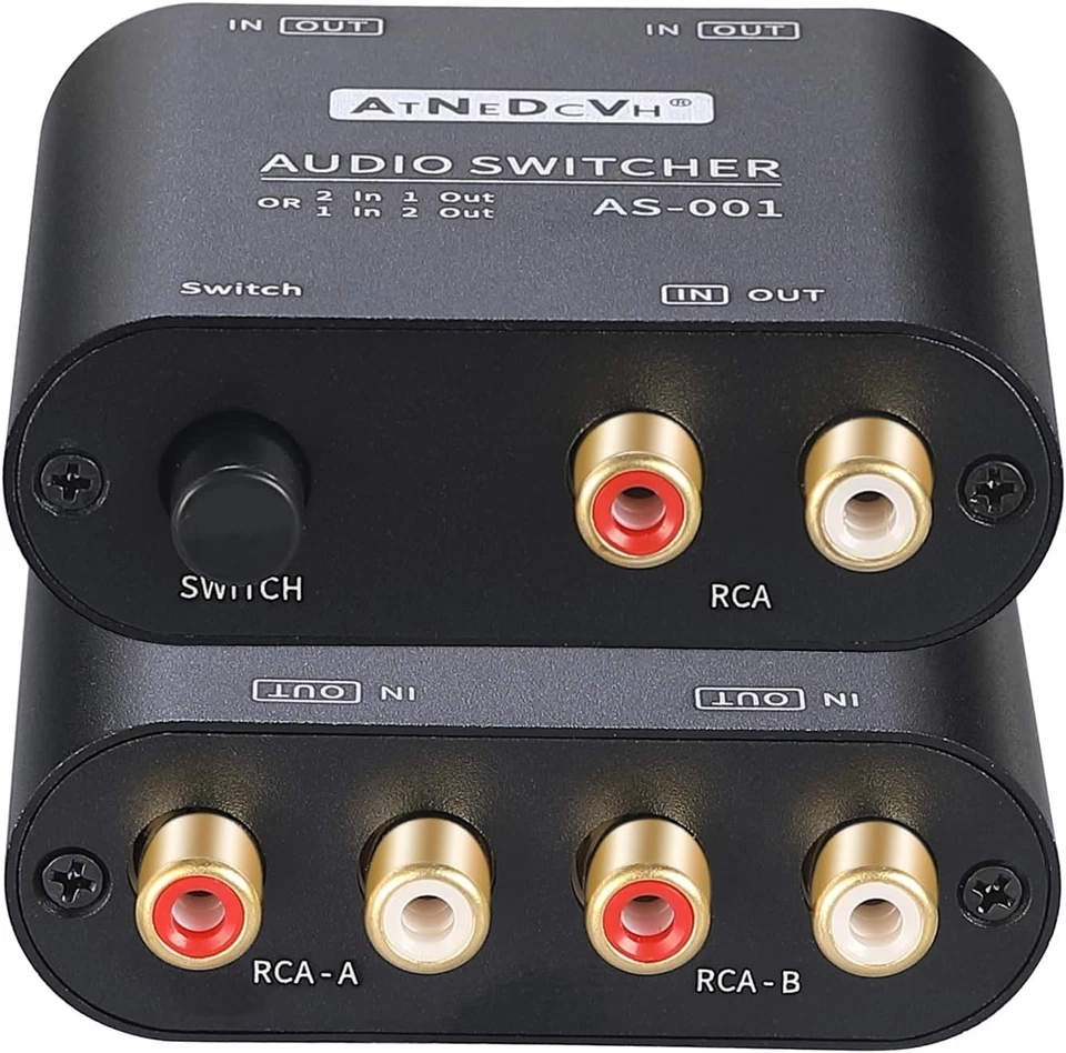 Audio Switcher RCA 3.5mm Port 2 Way Stereo Sound Channel Selector Splitter - Image 4 of 4