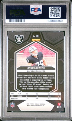 シングルカード 2024 Panini Mosaic Brock Bowers PSA 10 2024 PANINI MOSAIC #313 BROCK BOWERS PSA 10 | eBay