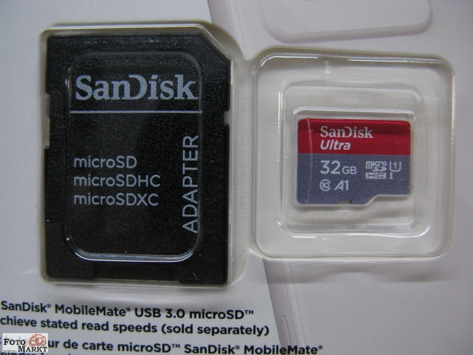 SanDisk Ultra 32GB microSDHC A1 120MB/s +Adapt. SDSQUA4-032G-GN6MA micro SDHC  - Bild 2 von 4
