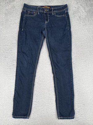 2 BWU Skinny Jeans Womens M Blue Dark Wash Mid Rise Slim 2 Be With You 32x30