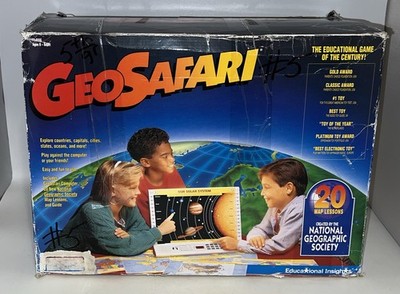 Vintage GeoSafari Electronic Learning Game EI-8800 80 Game Cards