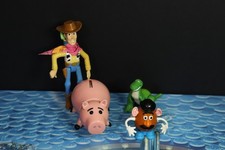 A Set of Four Classic Toy Story Fast Food Kids Toys - Burger King - Vintage