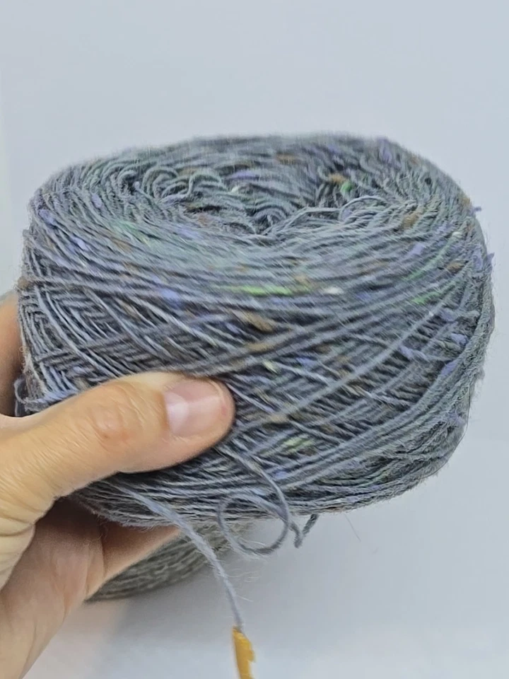 2 Big Ball Tweed Lana Merino? Irlandés? Pasteles de hilo gris azul crema Estate LEER Foto 4 de 4