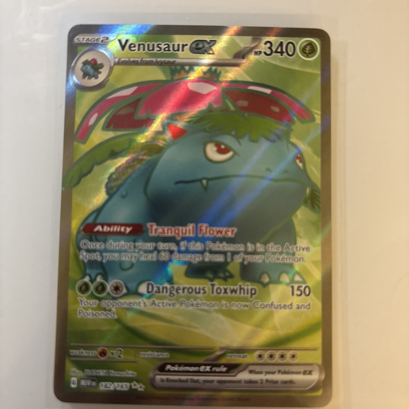 2023 POKEMON SCARLET & VIOLET 151 FULL ART VENUSAUR EX #182 NM!