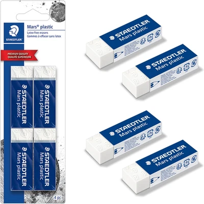 STAEDTLER Mars Plastic, Premium Quality Vinyl Eraser, White, Latex-free,