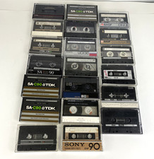 Lot of 22 Used TDK Sony Denon Fuji BASF High Bias Cassette Tapes Most 90 Mins