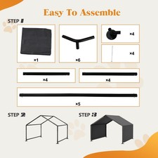 Dog Shade Shelter, Portable Pet Tent, Water Resistant Dog House for Shade Protec