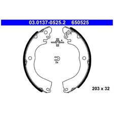 Bremsbackensatz hinten für Citroen C-Zero | 23853397