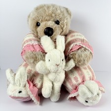 Pijama de oso de peluche vintage años 90 pantuflas de conejito peluche creaciones