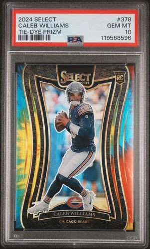 2024 PANINI SELECT TIE-DYE PRIZM #378 CALEB WILLIAMS 21/25 PSA 10