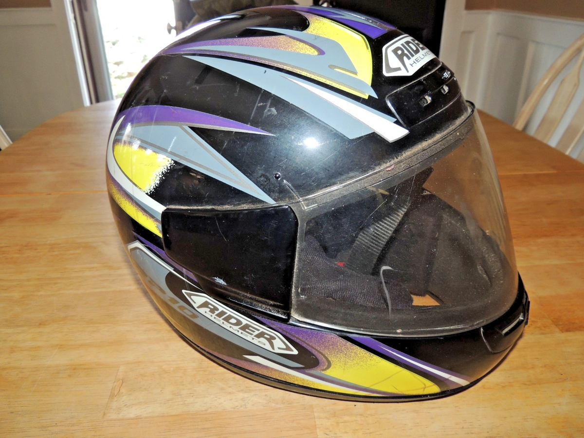 Rider RP10 Full Face Motorcycle Helmet Italy Made GR 1500 Size Large DOT, Gloves Rider RP10 Full Face Motorcycle Helmet Italy Made GR 1500 Size Large DOT, Gloves