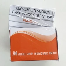300 Fluo Strips Fluorescein Ophthalmic Veterinary Sealed Expires 2029