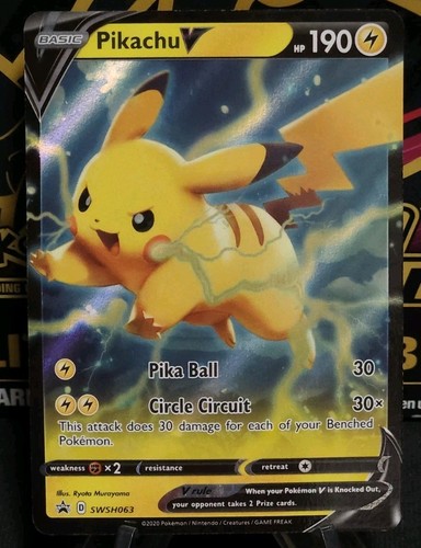 Pokémon Pikachu V #SWSH063 Sword & Shield Black Star Promo NM