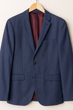 Zara Navy Men's 2 Button Blazer Sport Coat Jacket Size 42