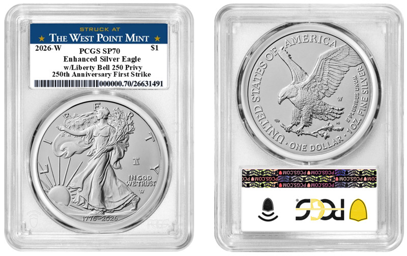 2026 W Silver American Eagle $1 Enhanced PCGS SP70 First Strike #99