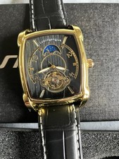 Automatik Herrenarmbanduhr mit Lederarmband Neuwertig Ungetragen Top Zustand