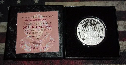 2021 Silver Shield The Great Work Proof Apocalyptomyst Series #2 COA 1751 or  .