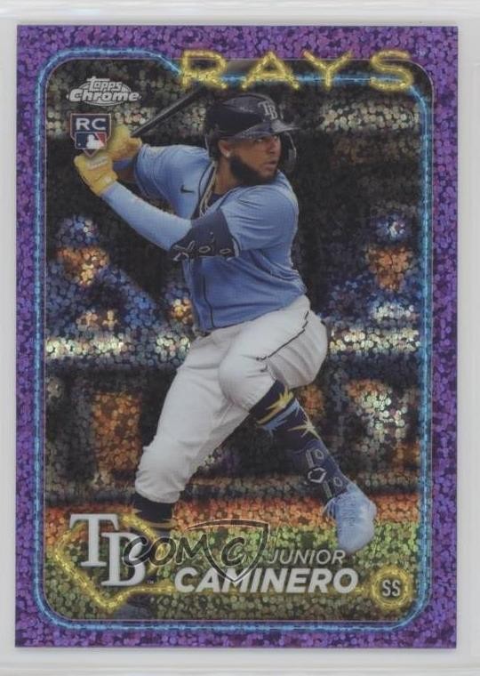 2024 Topps Chrome Purple Speckle Refractor /299 Junior Caminero #213 1i6e
