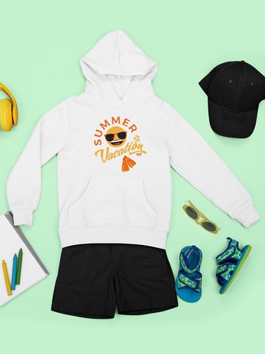 Summer Vacation - Retro Beach Emoji Travel Graphic Youth's Hoodie - Picture 3 of 8