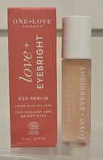 One Love Organics Love + Eyebright Eye Serum Exp 11/2025 0.27oz/8ml  New in Box!