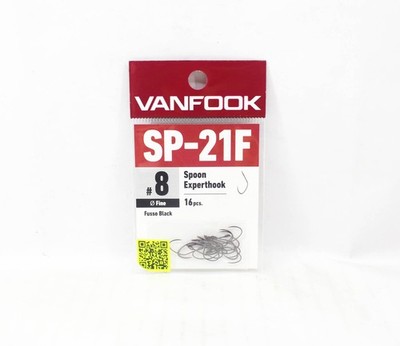 Vanfook SP-21F Spoon Expert Fine Hook Size 8, 16/Pack Black (8859)