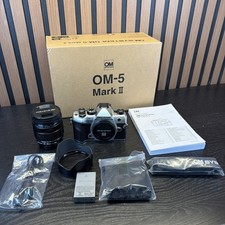 OM SYSTEM OM-5 Mark II Mirrorless Camera, Silver with M.Zuiko Digital ED 12-45mm