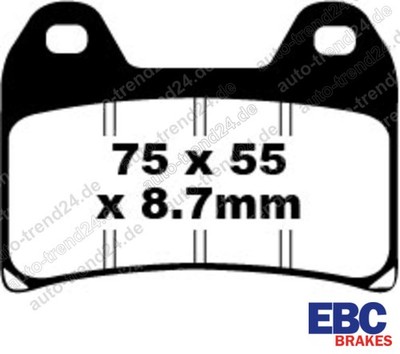 EBC Extreme Pro Rennbremsbeläge für Moto Guzzi V7 Stone, Bj. 2013-2014