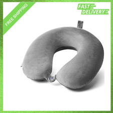 Travel Pillow, Memory Foam Neck Pillow, Gray, Suitable for Airplanes, Cars