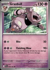 Pokemon TCG Reverse Holo Card Granbull ME02: Phantasmal Flames 038/094