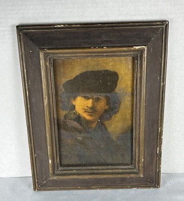 Antique Self Portrait By Rembrandt Print On Canvas