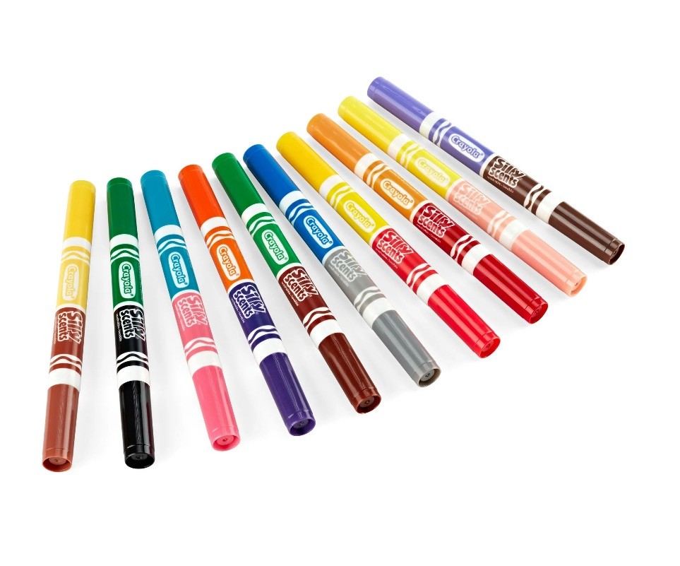 Crayola Washable Silly Scents Broad Line Markers, Sweet Scented , 10 Count