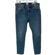 Flint And Tinder Medium Wash Slim Fit Jeans 33x32 Cotton Denim Blue Pockets