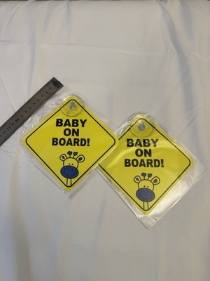 2 Packs- Giraffe   Baby On Board Suction Hanger Car Windows - Free Shipping