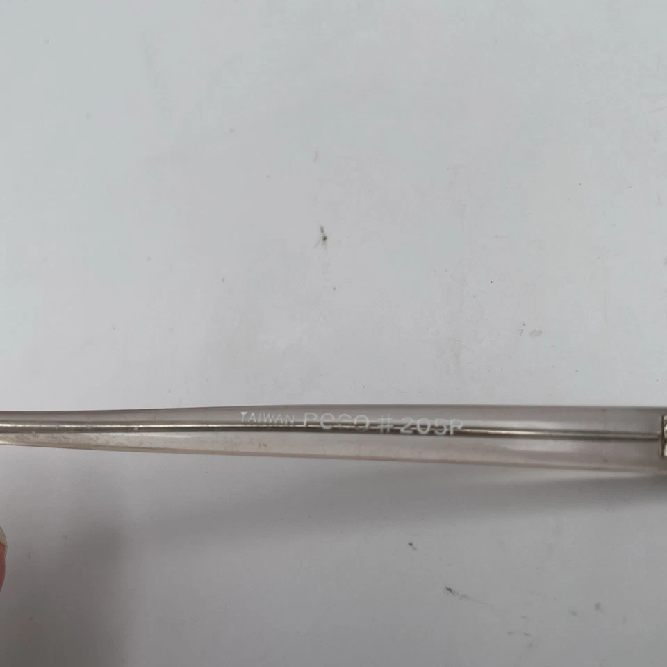 Monturas de gafas translúcidas con montura de Taiwán POCO de colección años 60 rosa melocotón años 50 Foto 4 de 4