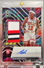 2021-22 Spectra Ayo Dosunmu RPA Rookie Patch On Card Auto Interstellar Prizm /49