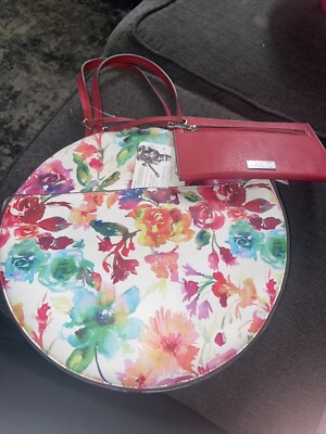 Carlos by Carlos Santana Purse Floral Faux Leather Handbag Crossbody & Wristlet
