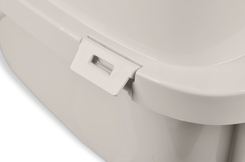 Enclosed Cat Litter Box White, LG - Picture 5 of 13