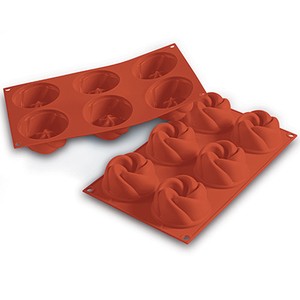 Details About Silikomart Silicone Bake Mold Vertigo Shape 3 7 Oz Dia X 1 5 H