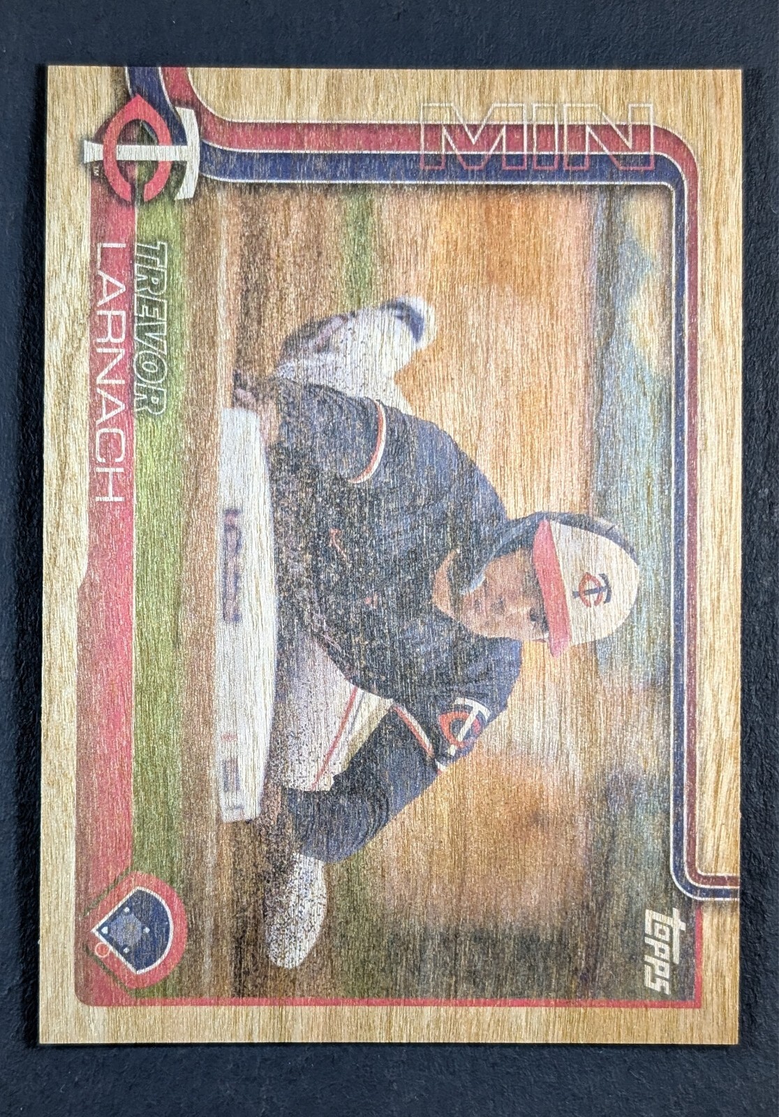 2025 Topps Series 1 - Trevor Larnach #279 Wood Parallel /25